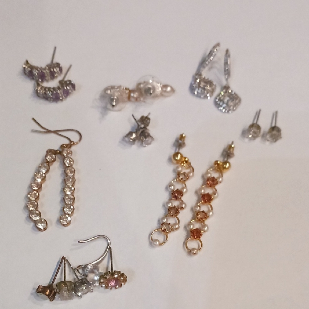 Elegant Gold and Silver Earrings Set